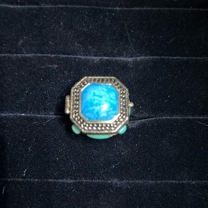 Barse vessel turquoise ring